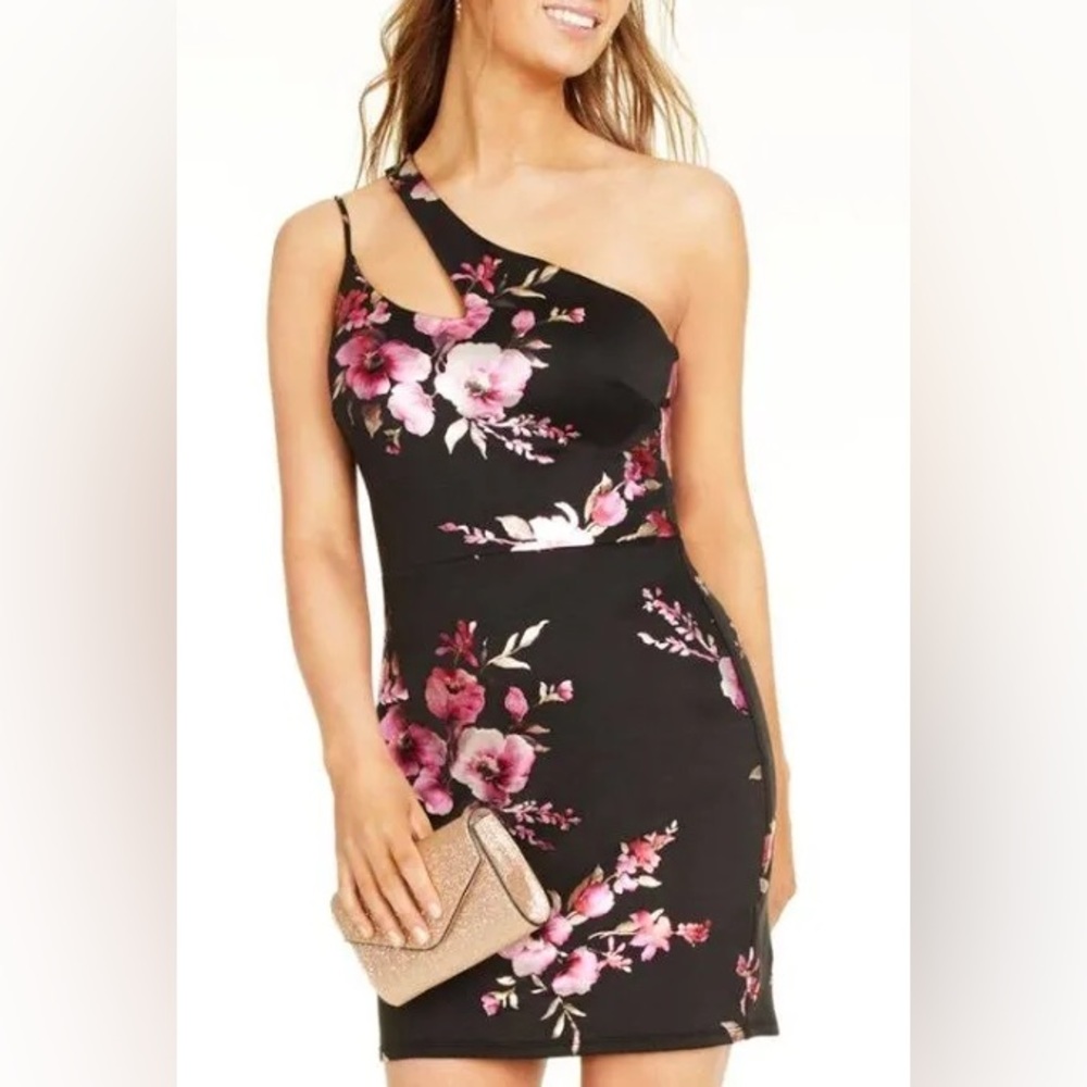 B Darlin Womens Black Sleeveless Mini Party Sheath Dress